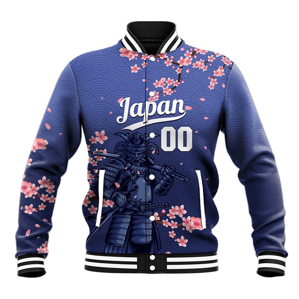 Japan 2026 Baseball Custom Baseball Jacket Come On Samurai Sakura Pattern - Wonder Print Shop