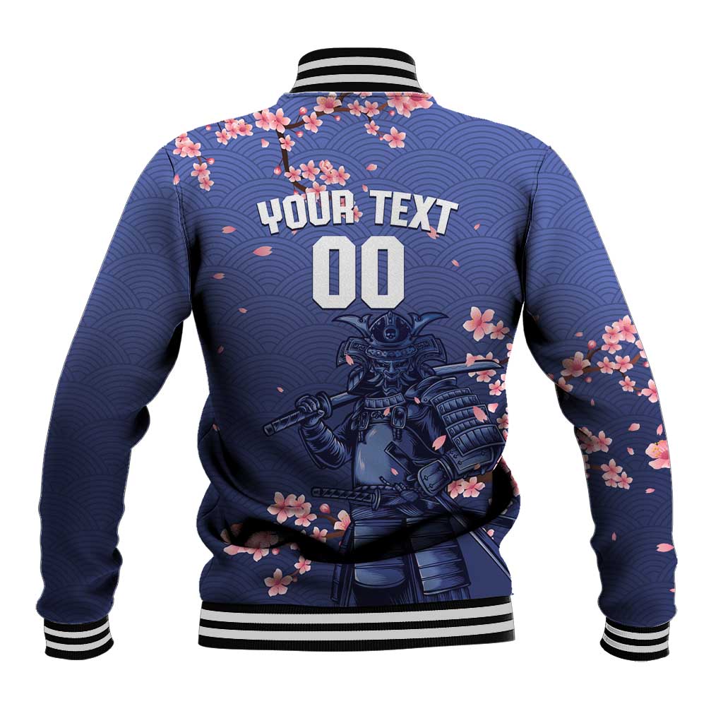 Japan 2026 Baseball Custom Baseball Jacket Come On Samurai Sakura Pattern - Wonder Print Shop