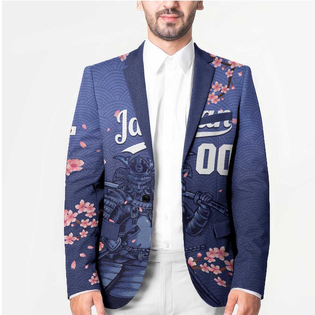 Japan 2026 Baseball Custom Blazer Come On Samurai Sakura Pattern - Wonder Print Shop