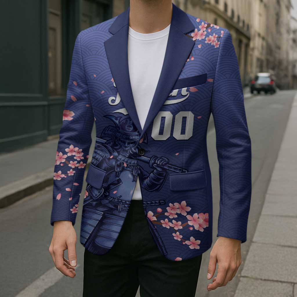 Japan 2026 Baseball Custom Blazer Come On Samurai Sakura Pattern - Wonder Print Shop