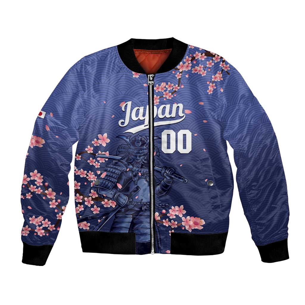 Japan 2026 Baseball Custom Bomber Jacket Come On Samurai Sakura Pattern - Wonder Print Shop