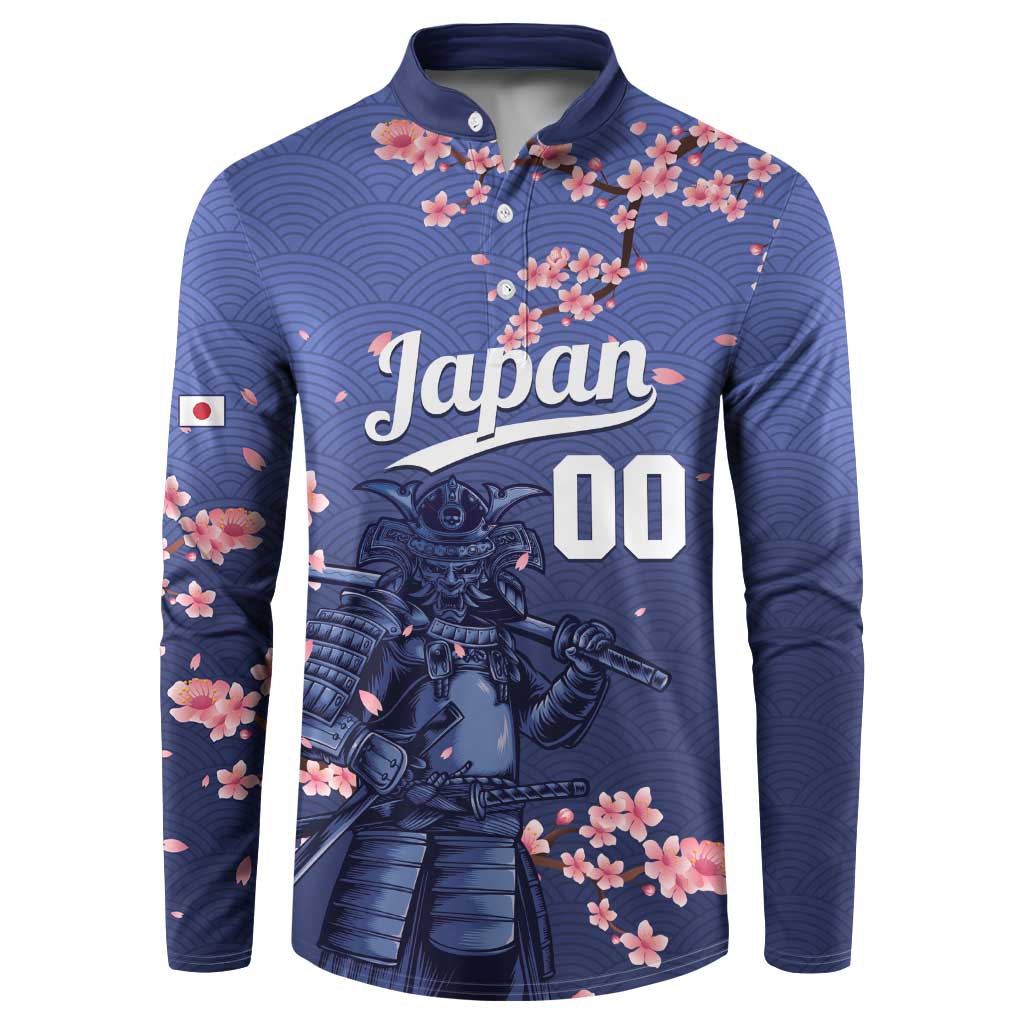Japan 2026 Baseball Custom Button Sweatshirt Come On Samurai Sakura Pattern - Wonder Print Shop