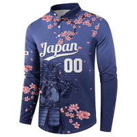 Japan 2026 Baseball Custom Button Sweatshirt Come On Samurai Sakura Pattern - Wonder Print Shop