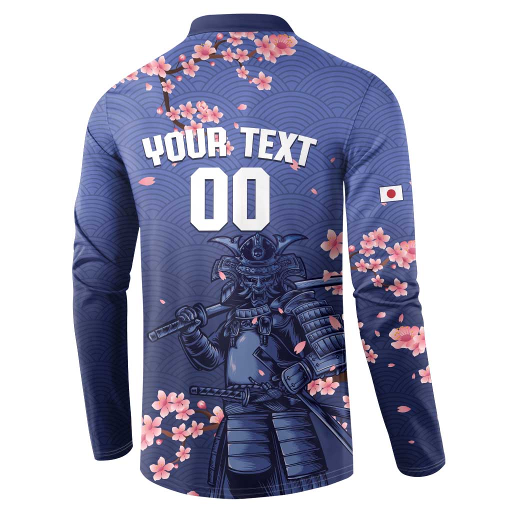 Japan 2026 Baseball Custom Button Sweatshirt Come On Samurai Sakura Pattern - Wonder Print Shop
