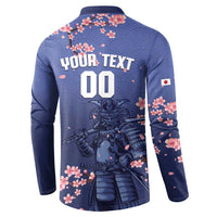 Japan 2026 Baseball Custom Button Sweatshirt Come On Samurai Sakura Pattern - Wonder Print Shop