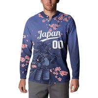 Japan 2026 Baseball Custom Button Sweatshirt Come On Samurai Sakura Pattern - Wonder Print Shop