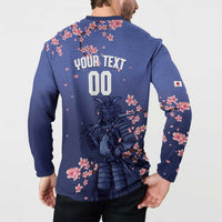 Japan 2026 Baseball Custom Button Sweatshirt Come On Samurai Sakura Pattern - Wonder Print Shop