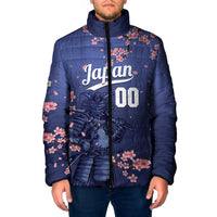 Japan 2026 Baseball Custom Padded Jacket Come On Samurai Sakura Pattern - Wonder Print Shop