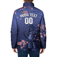 Japan 2026 Baseball Custom Padded Jacket Come On Samurai Sakura Pattern - Wonder Print Shop