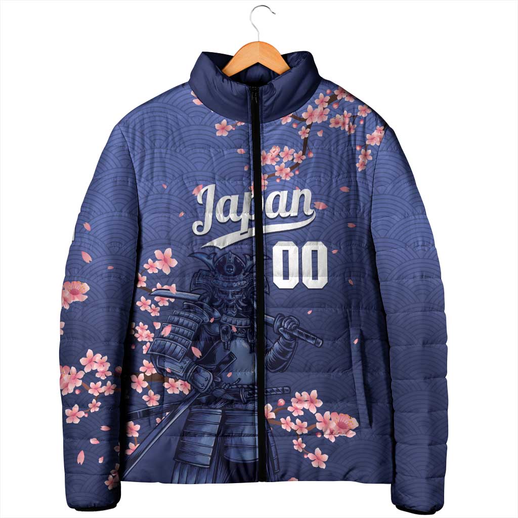 Japan 2026 Baseball Custom Padded Jacket Come On Samurai Sakura Pattern - Wonder Print Shop