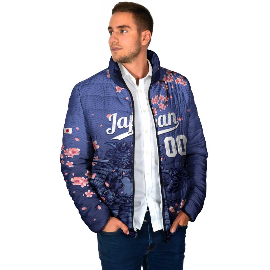 Japan 2026 Baseball Custom Padded Jacket Come On Samurai Sakura Pattern - Wonder Print Shop