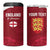 Custom England Rugby 2025 4 in 1 Can Cooler Tumbler Go Champions Red Rose