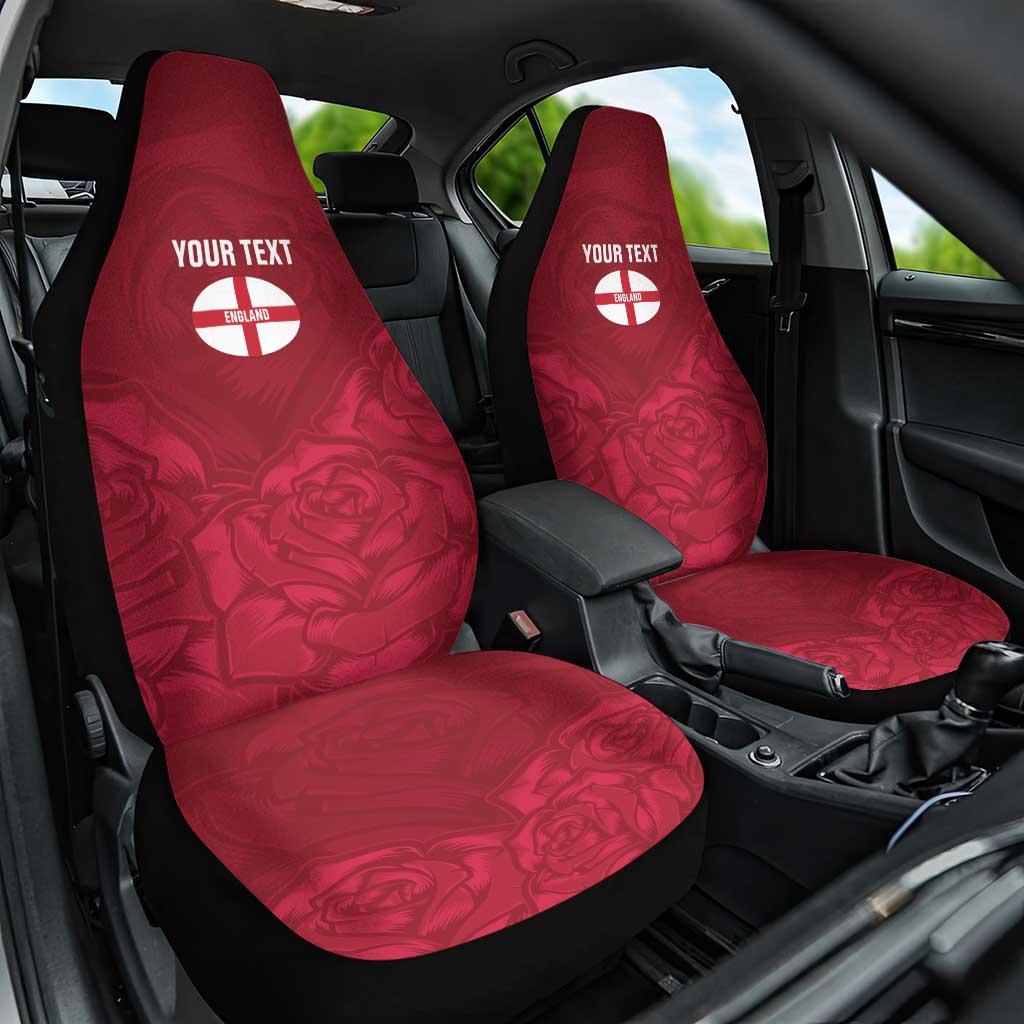 Custom England Rugby 2025 Car Seat Cover Go Champions Red Rose