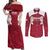 Custom England Rugby 2025 Couples Matching Off Shoulder Maxi Dress and Long Sleeve Button Shirt Go Champions Red Rose