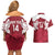 Custom England Rugby 2025 Couples Matching Off Shoulder Short Dress and Hawaiian Shirt Go Champions Red Rose