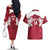 Custom England Rugby 2025 Couples Matching Off The Shoulder Long Sleeve Dress and Hawaiian Shirt Go Champions Red Rose