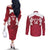 Custom England Rugby 2025 Couples Matching Off The Shoulder Long Sleeve Dress and Long Sleeve Button Shirt Go Champions Red Rose