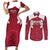 Custom England Rugby 2025 Couples Matching Short Sleeve Bodycon Dress and Long Sleeve Button Shirt Go Champions Red Rose