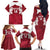 Custom England Rugby 2025 Family Matching Off The Shoulder Long Sleeve Dress and Hawaiian Shirt Go Champions Red Rose