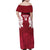 Custom England Rugby 2025 Family Matching Off Shoulder Maxi Dress and Hawaiian Shirt Go Champions Red Rose