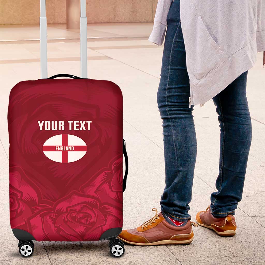 Custom England Rugby 2025 Luggage Cover Go Champions Red Rose - Wonder Print Shop