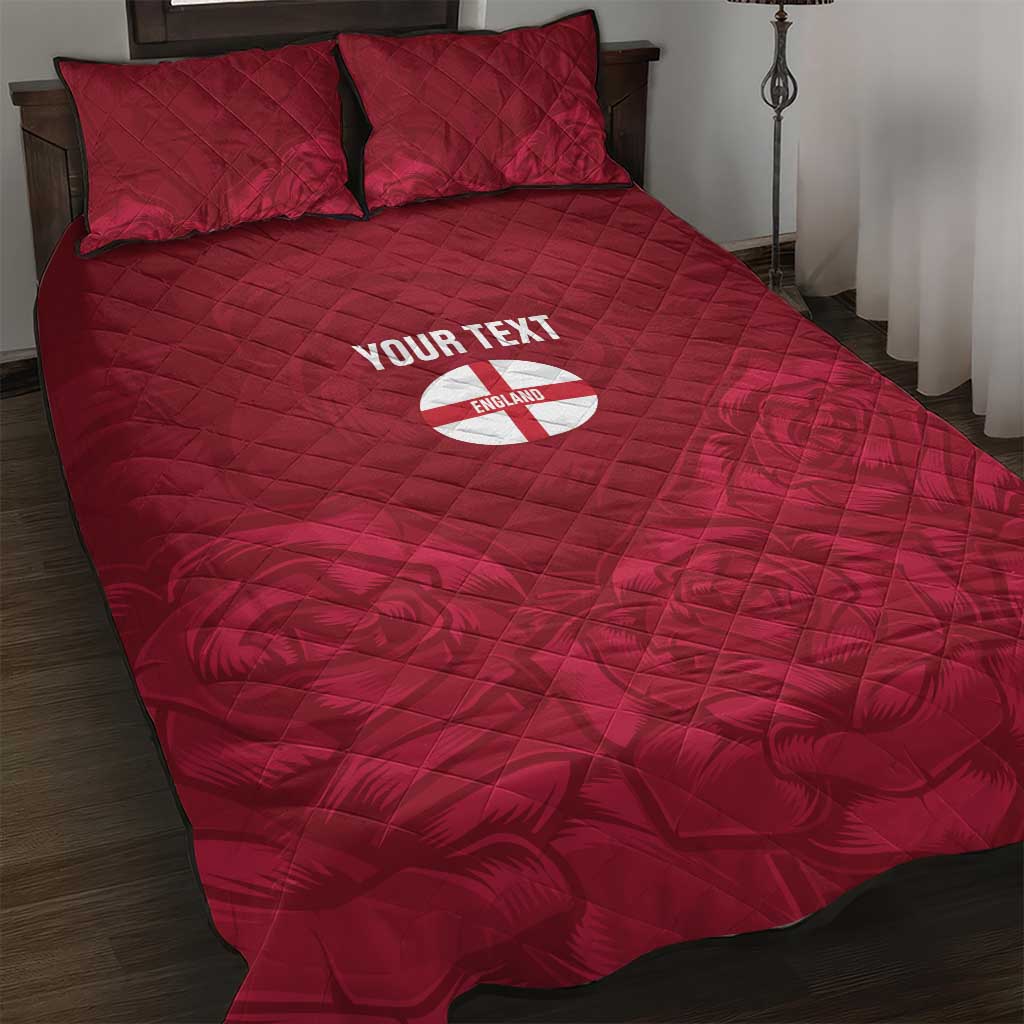 Custom England Rugby 2025 Quilt Bed Set Go Champions Red Rose