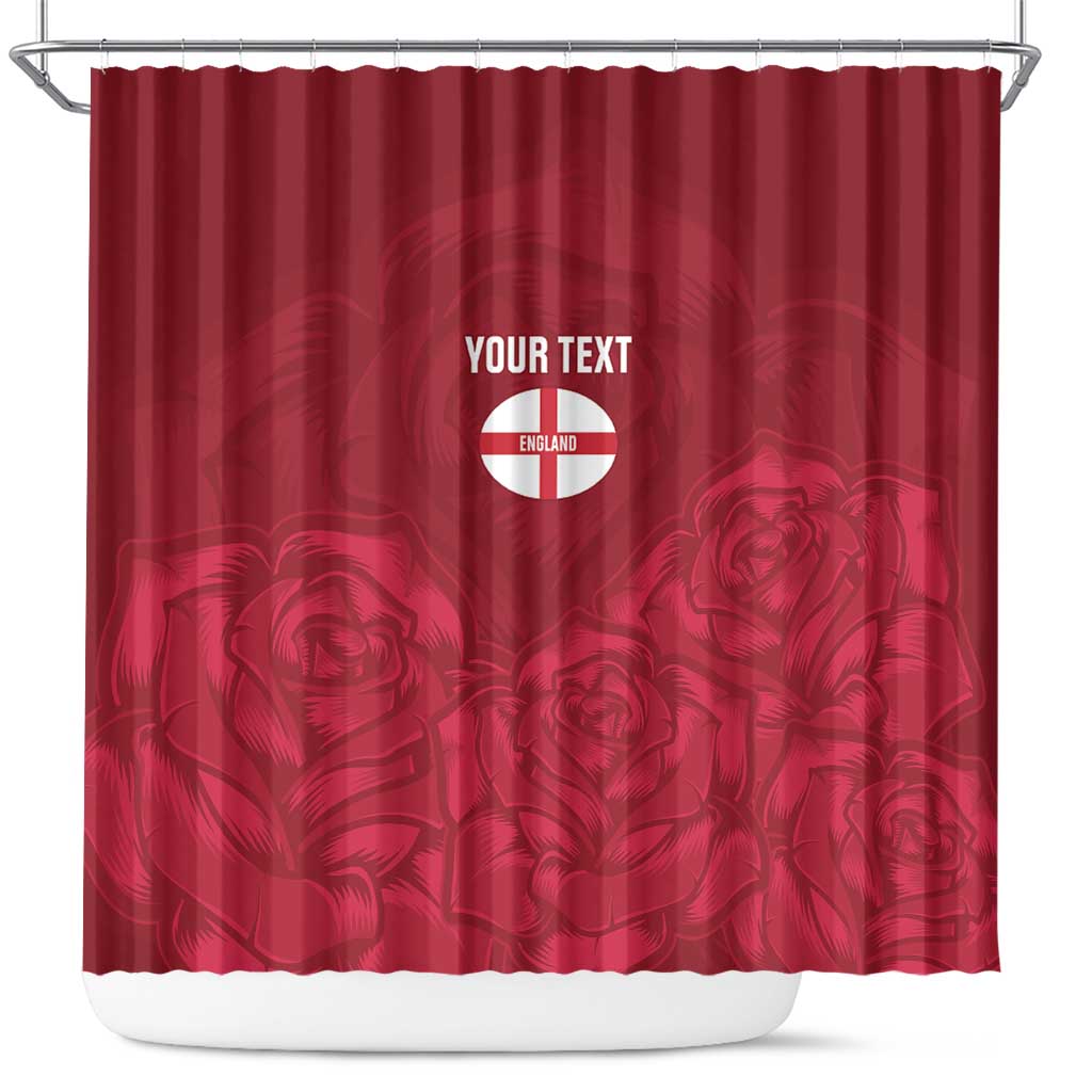 Custom England Rugby 2025 Shower Curtain Go Champions Red Rose