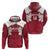 Custom England Rugby 2025 Zip Hoodie Go Champions Red Rose