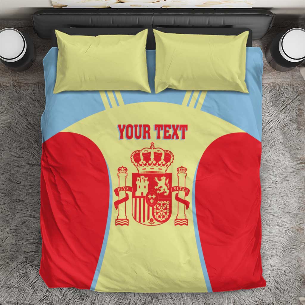 Spain 2026 Football Custom Bedding Set Espana La Roja Sporty Style