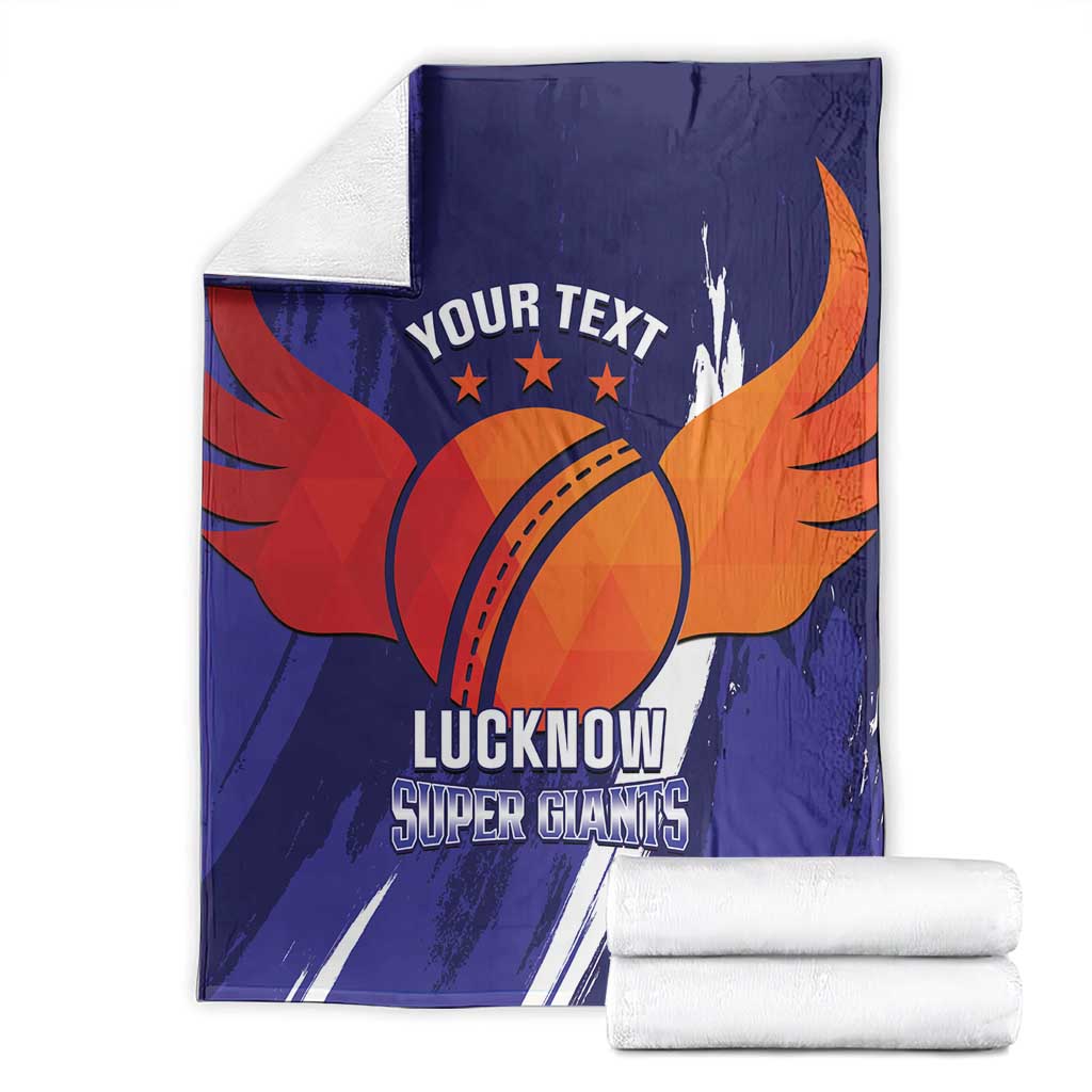 Custom Lucknow India Cricket Blanket Go Champions