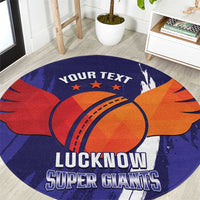 Custom Lucknow India Cricket Round Carpet Go Champions
