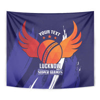 Custom Lucknow India Cricket Tapestry Go Champions