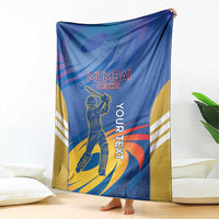 Custom Mumbai India Cricket Blanket Go Champions