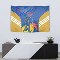 Custom Mumbai India Cricket Tapestry Go Champions