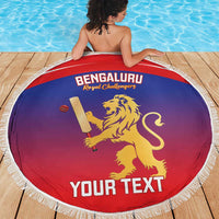 Custom Bengaluru India Cricket Beach Blanket Go Champions
