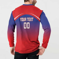 Custom Bengaluru India Cricket Button Sweatshirt Go Champions