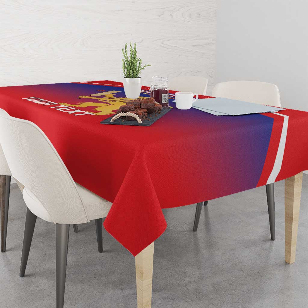 Custom Bengaluru India Cricket Tablecloth Go Champions