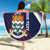 Custom Cayman Islands Cricket Beach Blanket 2025 Sporty Style