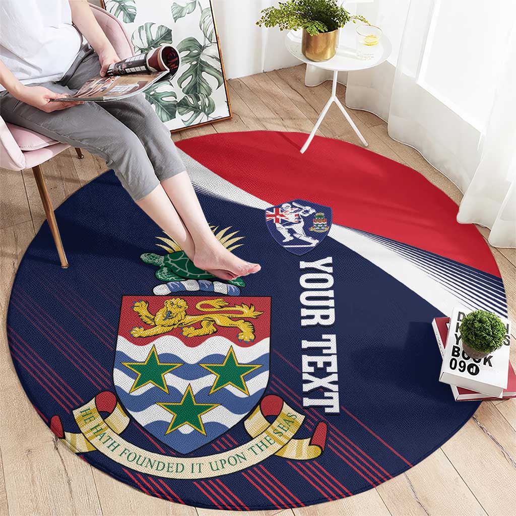 Custom Cayman Islands Cricket Round Carpet 2025 Sporty Style