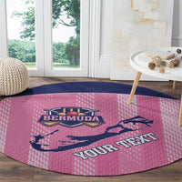 Custom Bermuda Cricket Round Carpet Go Gombey Warriors