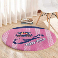 Custom Bermuda Cricket Round Carpet Go Gombey Warriors