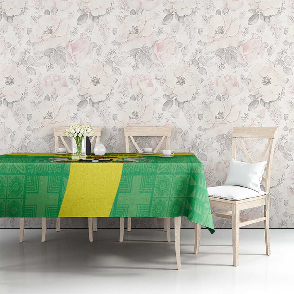 Custom Nigeria Cricket Tablecloth Go Yellow Greens - Wonder Print Shop