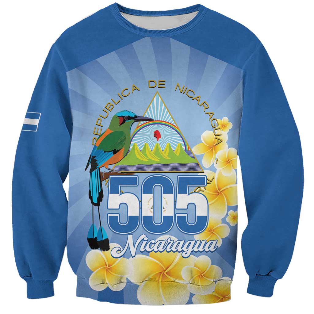 Personalized Nicaragua Independence Day Sweatshirt 505 Proud Guardabarranco Sacuanjoche - Wonder Print Shop