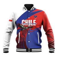 Custom Chile Rugby 2026 Baseball Jacket Vamos Los Condores Red Version