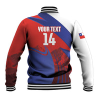 Custom Chile Rugby 2026 Baseball Jacket Vamos Los Condores Red Version