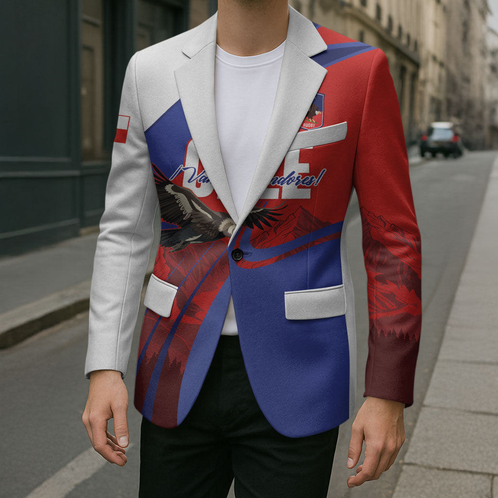 Custom Chile Rugby 2026 Blazer Vamos Los Condores Red Version