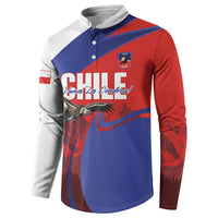 Custom Chile Rugby 2026 Button Sweatshirt Vamos Los Condores Red Version