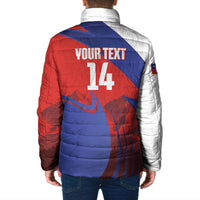Custom Chile Rugby 2026 Padded Jacket Vamos Los Condores Red Version