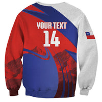 Custom Chile Rugby 2026 Sweatshirt Vamos Los Condores Red Version