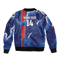 Custom Chile Rugby 2026 Bomber Jacket Vamos Los Condores Grunge Blue Version